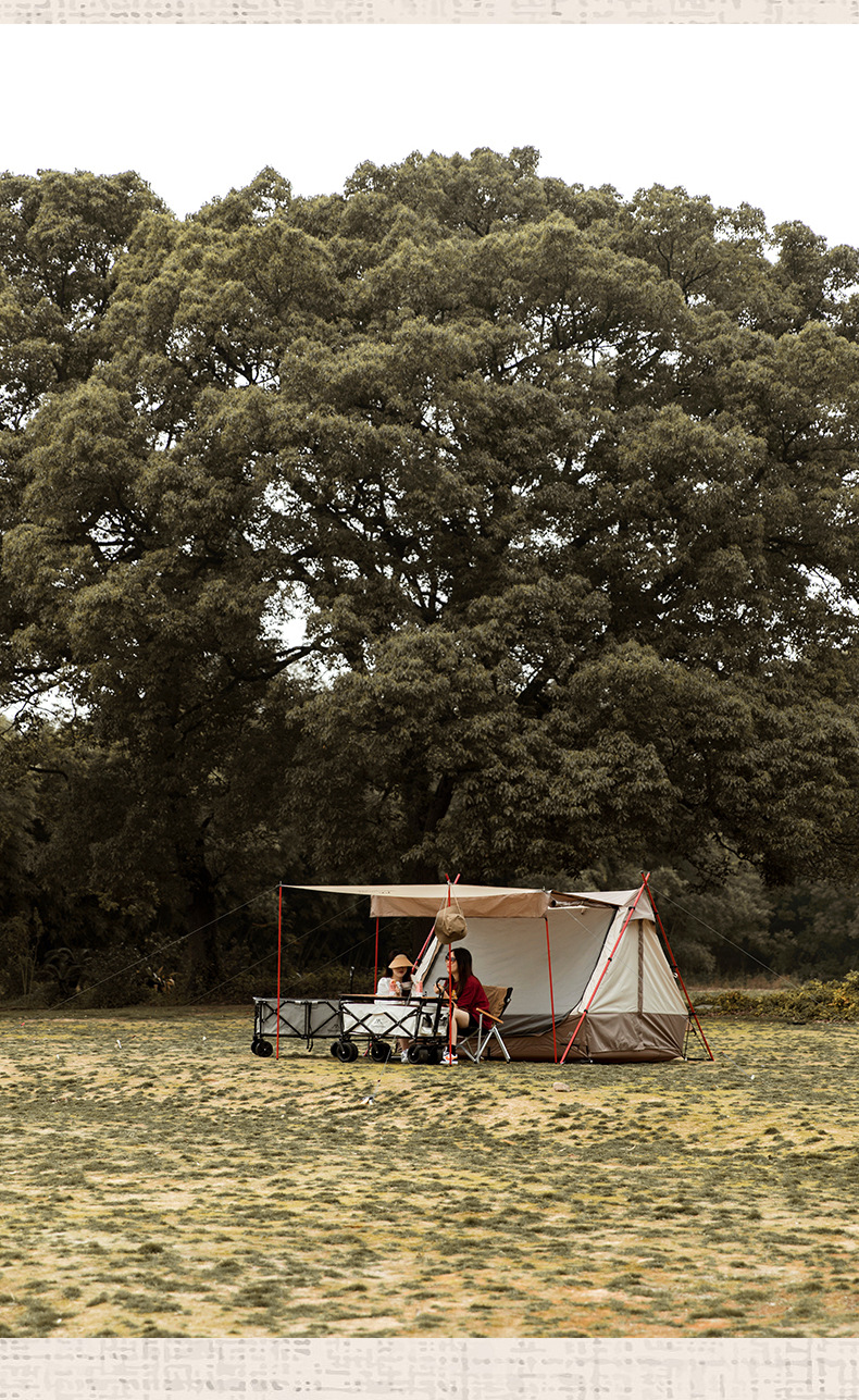 Cheap Goat Tents Light Luxury Waterproof Sunscreen Breathable Roof Tent with Independent Sunshade Shelter Canopy Multi functional Chimney Hole   